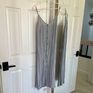 Billabong Striped Midi Dress - Blue and White